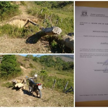 Ponte destruída e comunidades continuam sem acesso no interior de Guaratinga