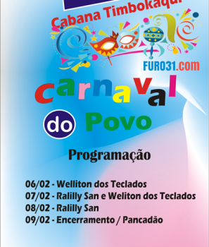 6 a 9/02/16 – Carnaval do Povo – Cabana Timbokaqui/Guaratinga- BA