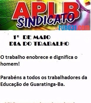 APLB divulga mensagem parabenizando os trabalhadores da Educação de Guaratinga