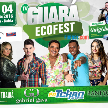 Saiu a programação do GuaraEcoFest 2016, confira