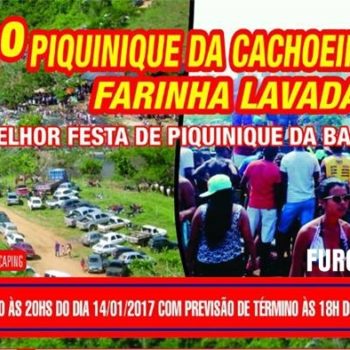 14 e 15/01/2017 – 16º Piquenique da Cachoeira de Farinha Lavada – Jucuruçu/BA