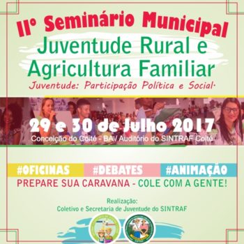 SINTRAF Coité promoverá II° Seminário Municipal da Juventude Rural