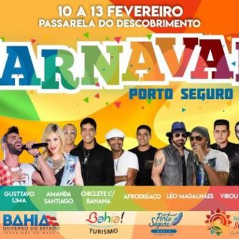 10 a 13/02/18 – Carnaval de Porto Seguro 2018 – Porto Seguro – BA