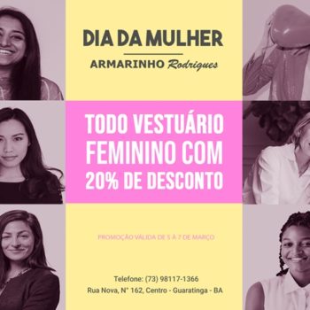 Armarinho Rodrigues oferece descontos de 20% em vestuário feminino