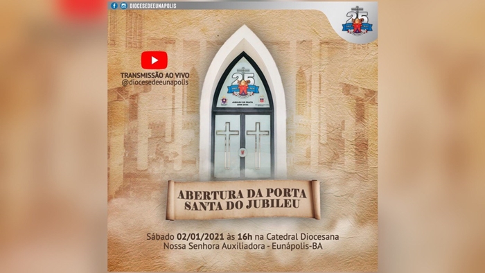 Abertura da Porta Santa do Jubileu acontece neste sábado (2) em Eunápolis