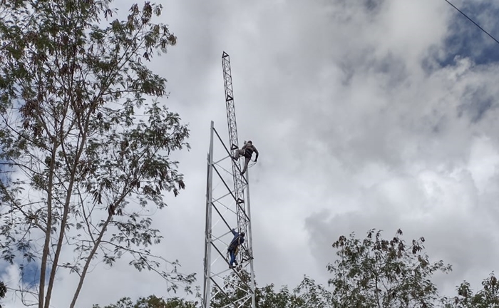 Torre da TIM começa a ser instalada em Guaratinga