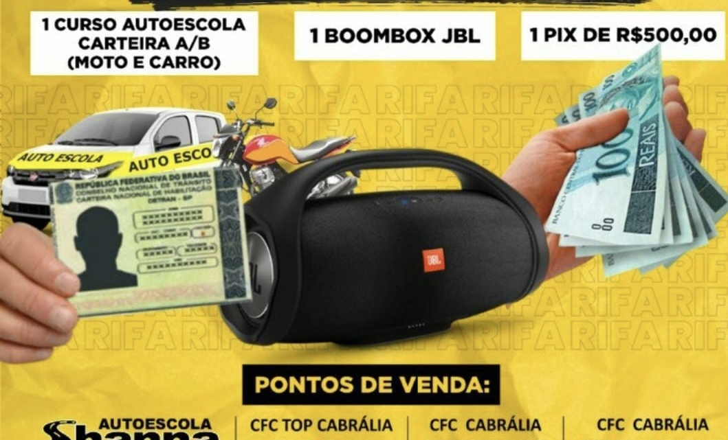 Sorteio da rifa com R$ 4 mil em prêmios acontece na próxima terça-feira