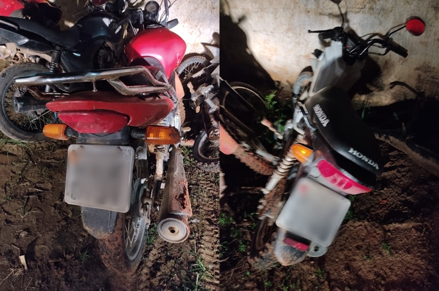 Polícia recupera motos furtadas após troca de tiros com criminosos em fuga