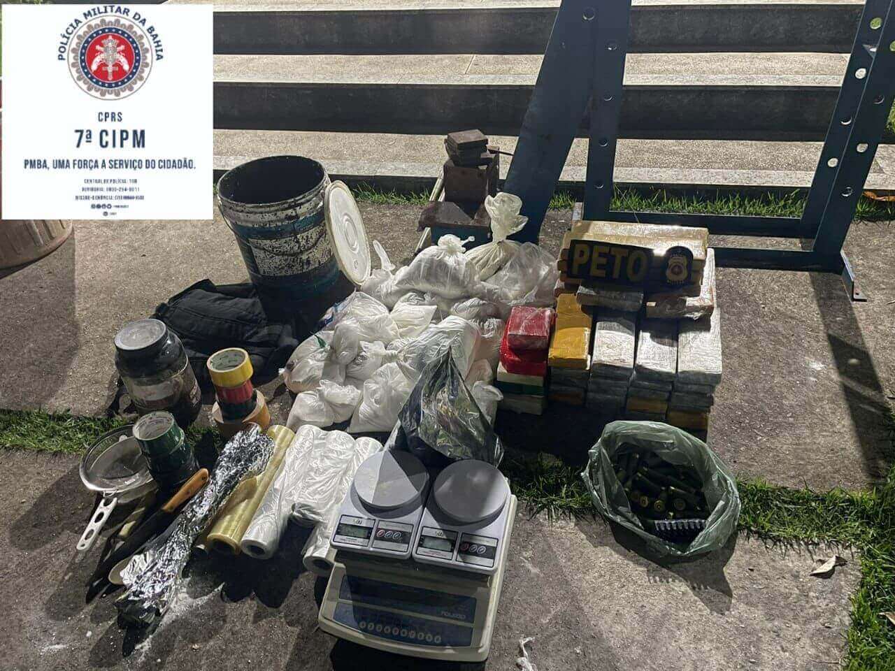 POLICIAIS DA 7ª CIPM DESATIVAM LABORATÓRIO CLANDESTINO DE DROGAS EM EUNÁPOLIS