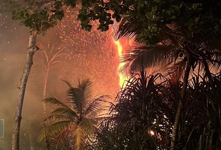 Incêndio atinge vegetação em praia da Orla Norte de Porto Seguro