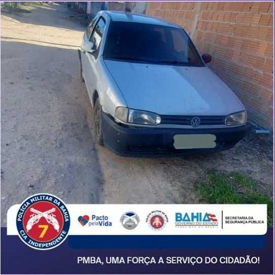 Policiais da 7ª CIPM recuperam carro roubado em Itabela