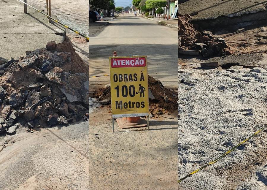 Moradores de Itabela reclamam de buracos deixados pela Embasa