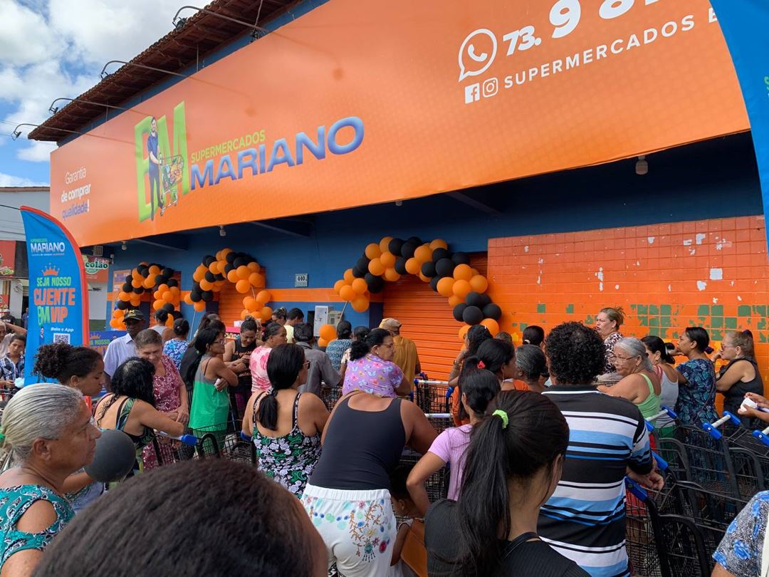 Supermercados Mariano celebra reinauguração com shows, promoções e novidades em Itabela