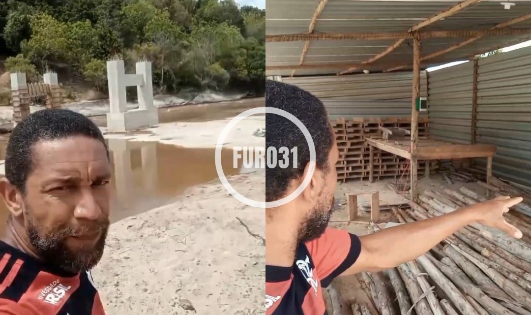 Com salário atrasado, trabalhadores param obras de duas pontes em Guaratinga