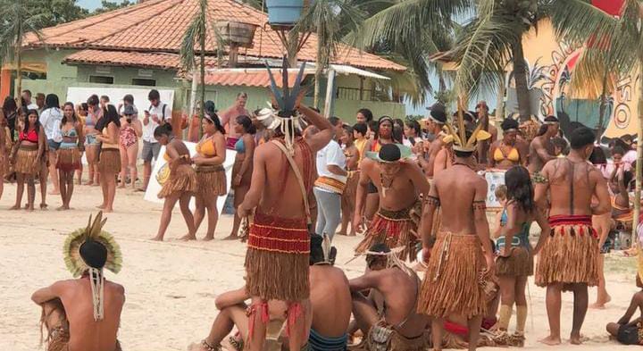 Terminou neste sábado (20), a 17 edição dos Jogos Indígenas Pataxó; alunos de Guaratinga prestigiam o evento
