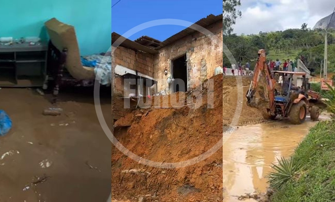 Chuvas fortes causam transtornos e prejuízos em Guaratinga; Veja vídeos