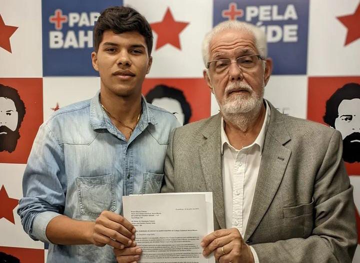 Aluno guaratinguense vai a Salvador pedir reforma da quadra do Colégio Estadual Jésus Moura