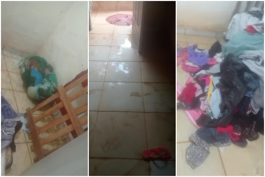 Água da chuva invade casa e família recém mudada para Guaratinga perde tudo