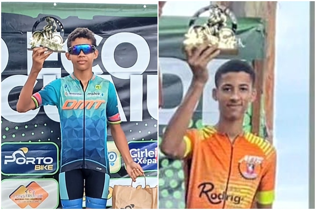 Dupla de Guaratinga se destaca em competição de ciclismo em Guaiú, Santa Cruz Cabrália