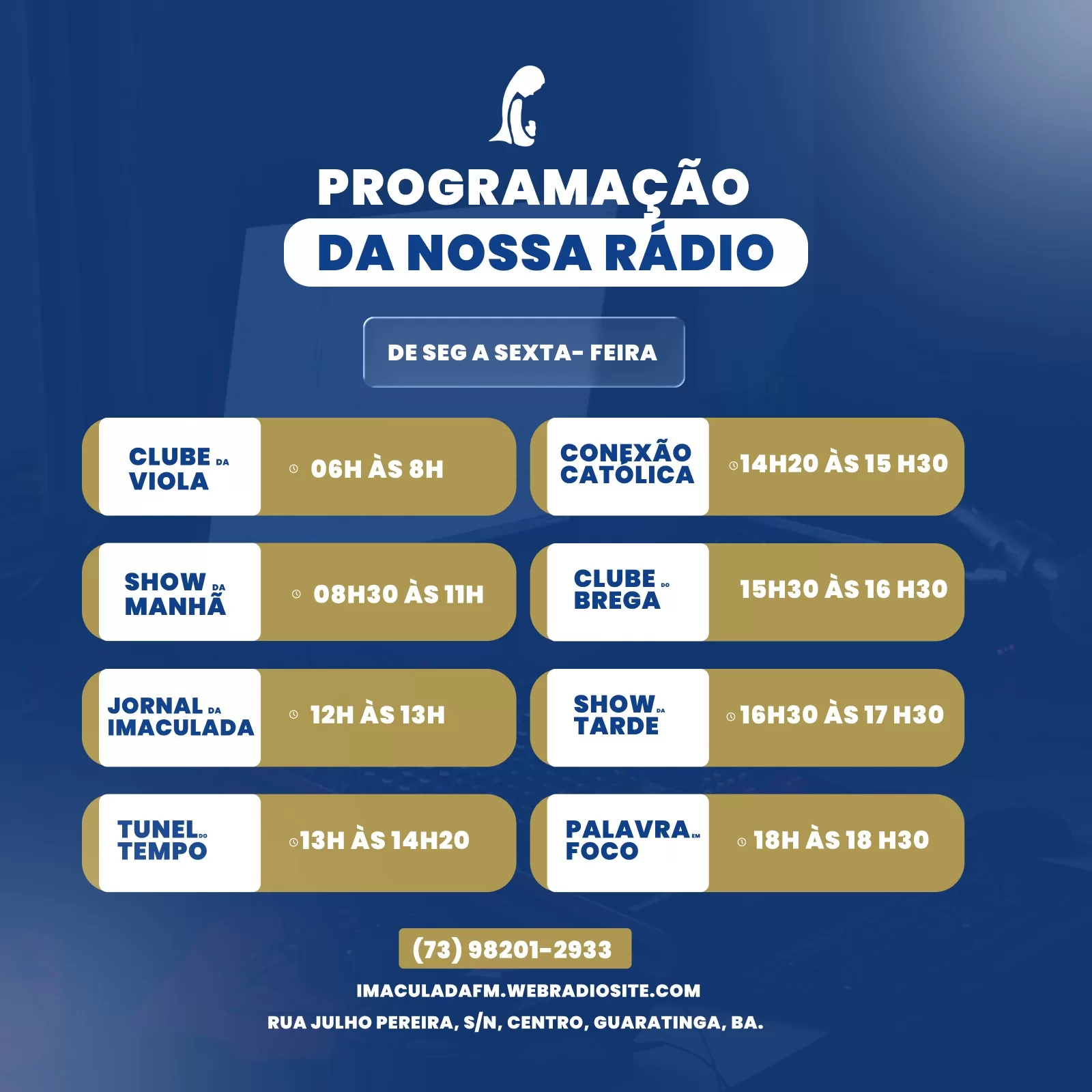 Radio Imaculada – 87,9 FM – Guaratinga – Celular
