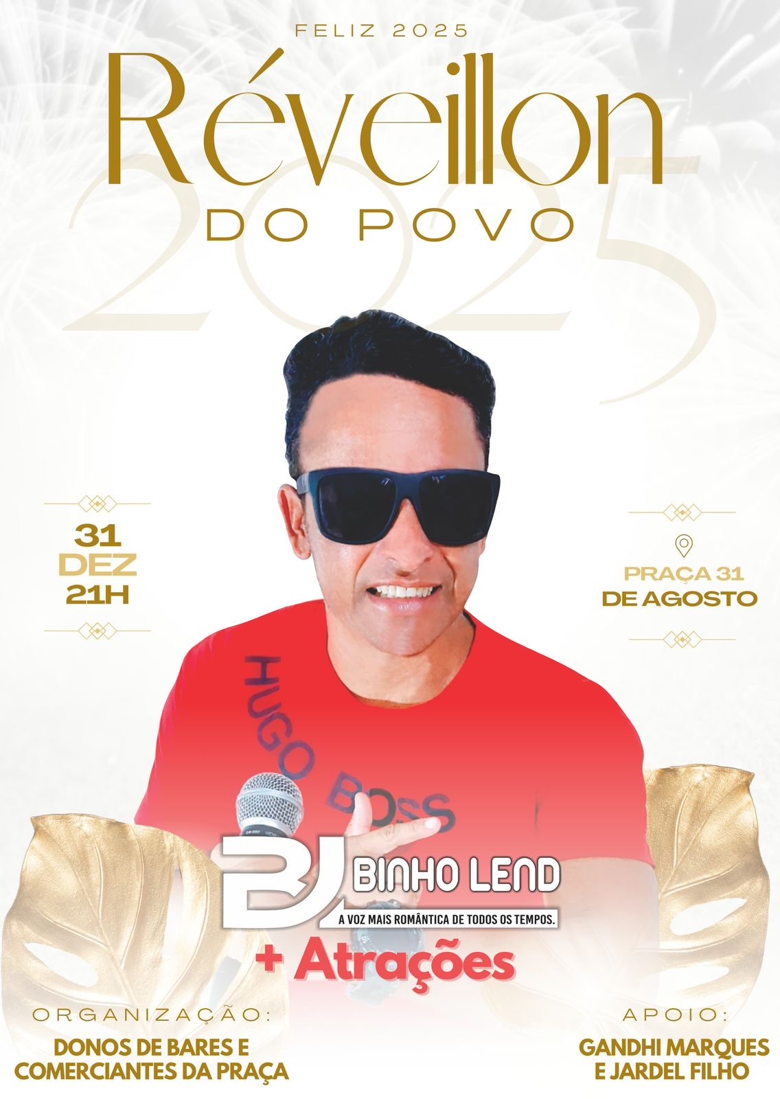 Réveillon do Povo promete agitar Guaratinga com música e celebração na Praça 31 de Agosto