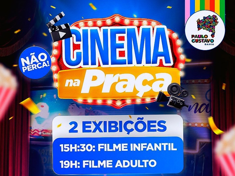 Cinema na Praça em Itabela oferece sessões gratuitas no dia 10 de dezembro