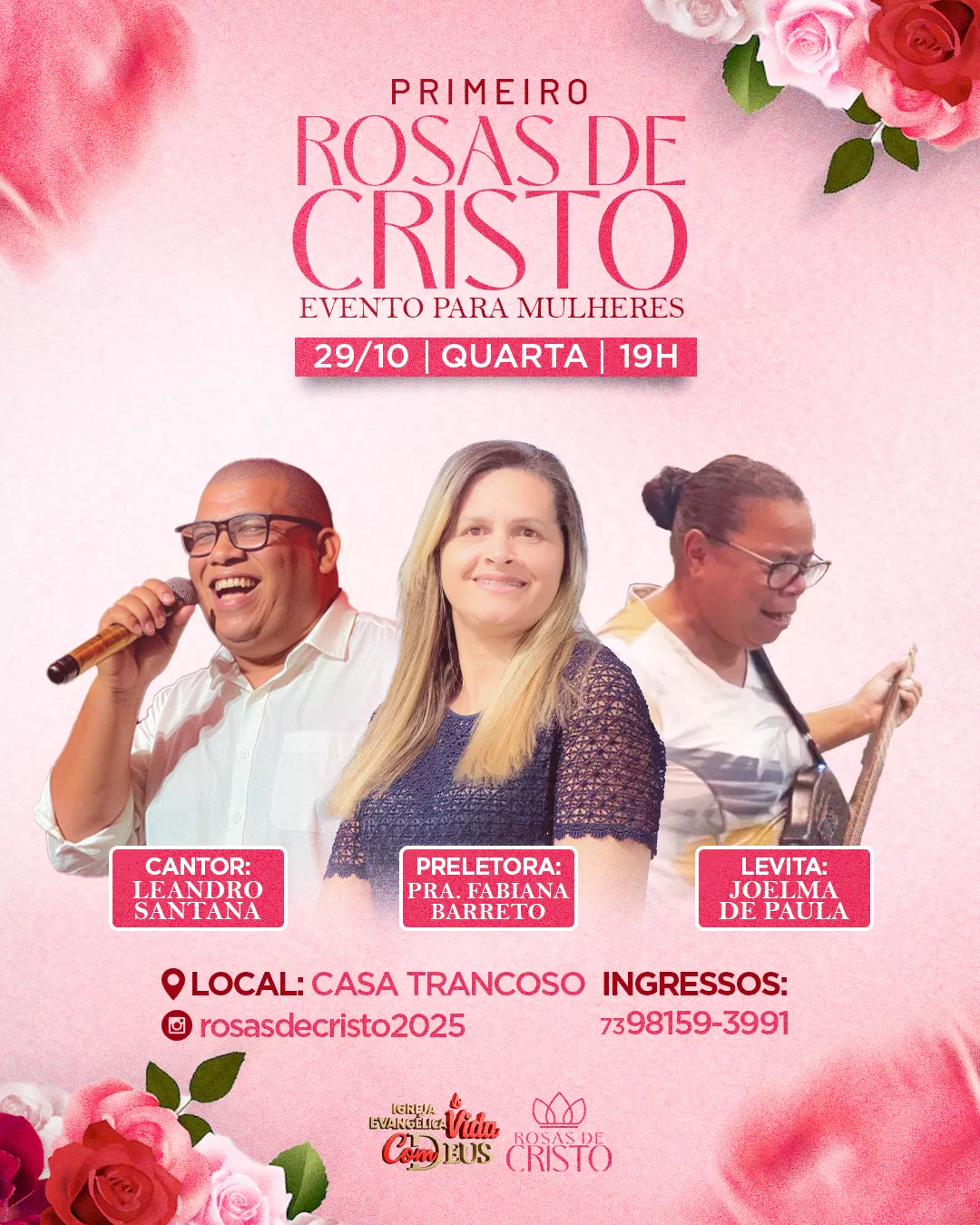 ”Rosas de Cristo” promete uma noite inesquecível de fé e propósito em Eunápolis
